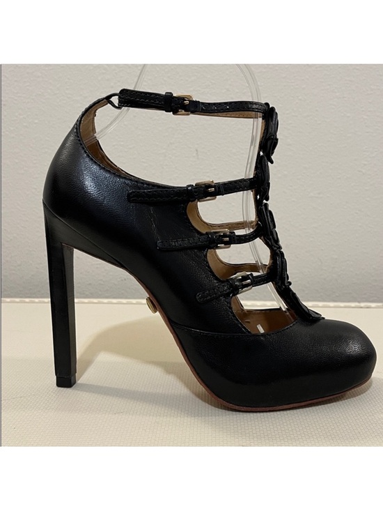 L.A.M.B. Shoes - L.A.M.B. Black Strappy High Heels